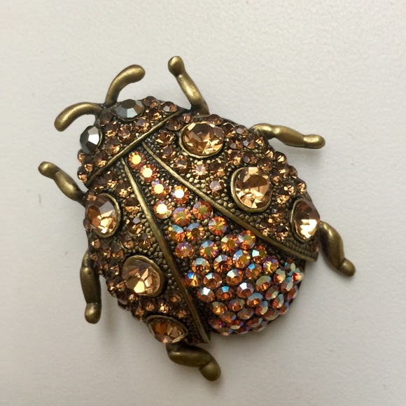 Jewelry - Rhinestone Beetle Brooch